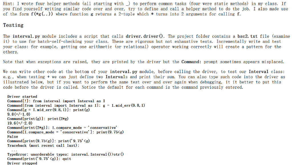 Class Problem Summary: Write a class that represents and defines operators for