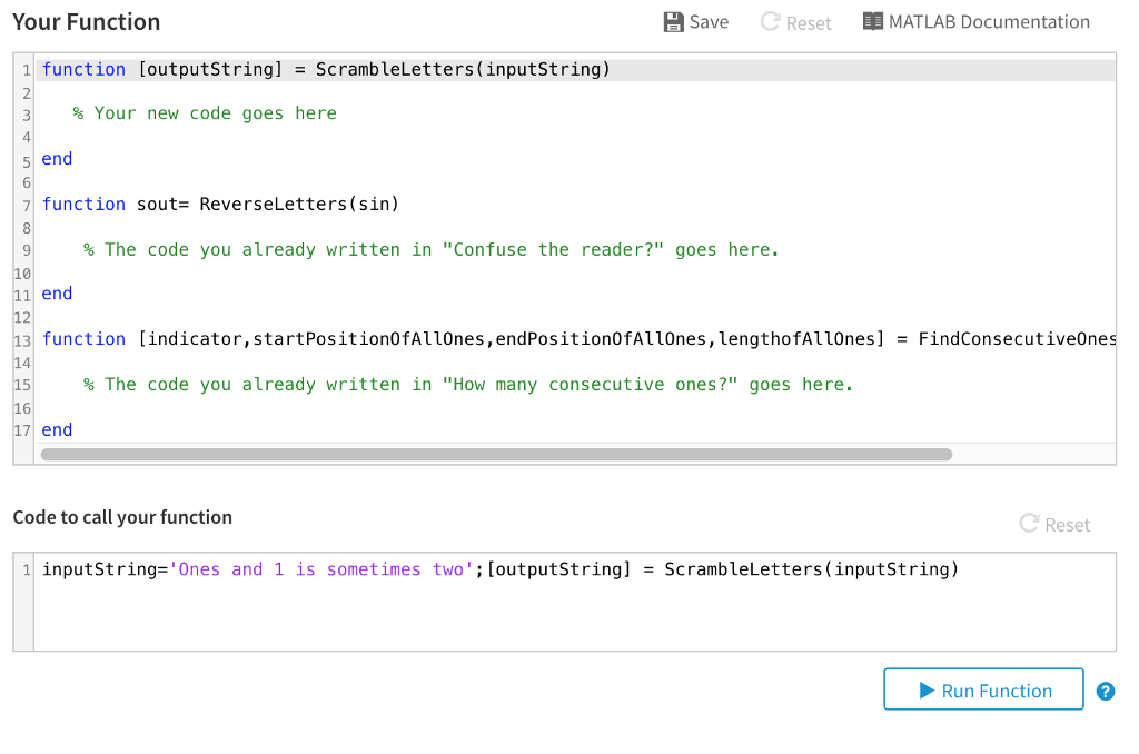 length(sin) == 1 sout(end + 1) = sin(1); else sout(end+1) = sin(1);