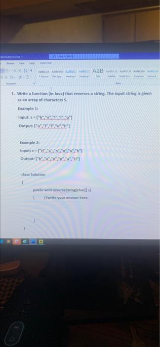  OM 1. Write a function (in duva) that reverses a string.