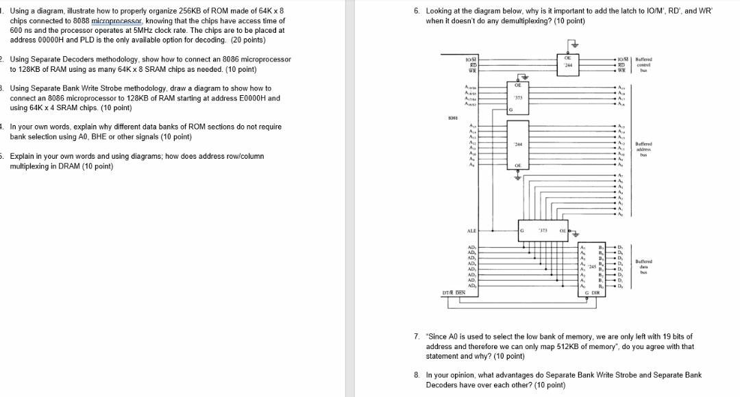  Microprocessing please solve all the questions I just have 2 hours