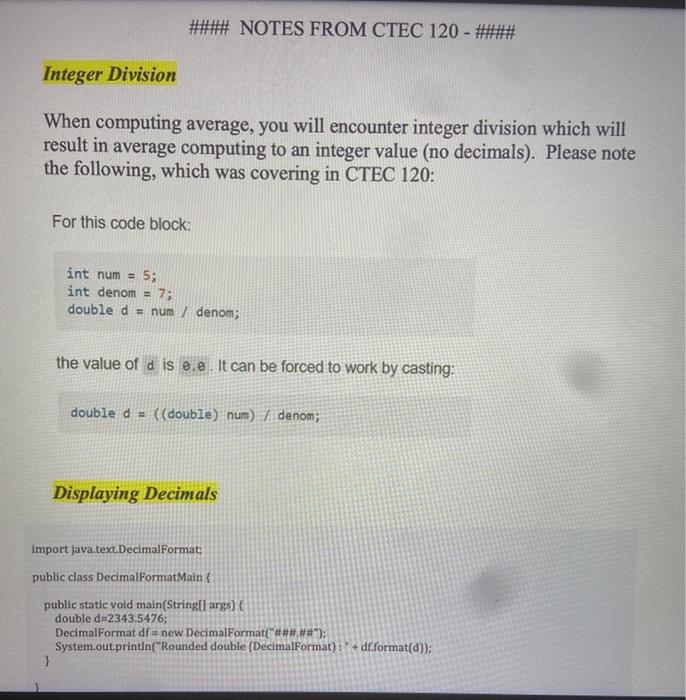 I showed the code at the end of Monday's class, using Netbeans