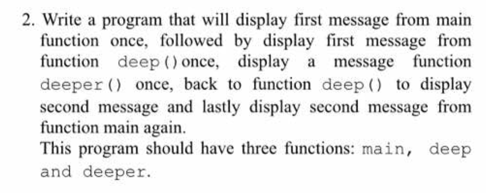  Solve this problem by using C++. Write a program that will