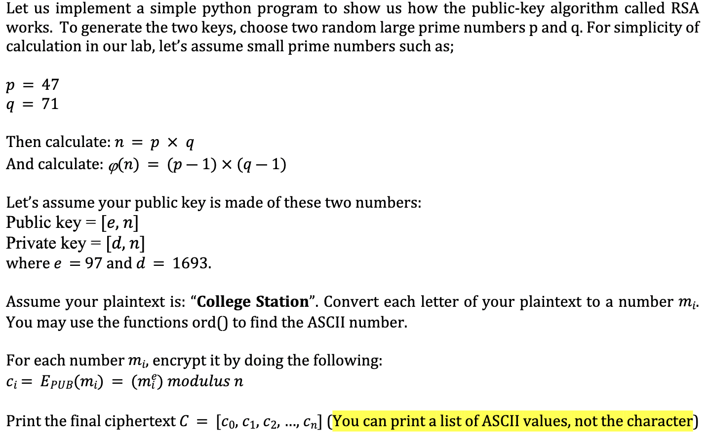  Let us implement a simple python program to show us how