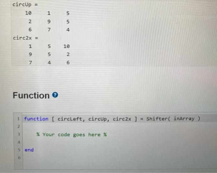(inclusive), and produces an n x m array called outMat, which consists