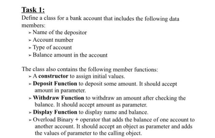  Perform the follwing code in C++ language ! Define a class