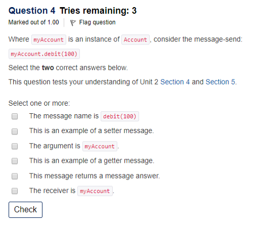 sentences about OO software that are wholly correct This question tests your