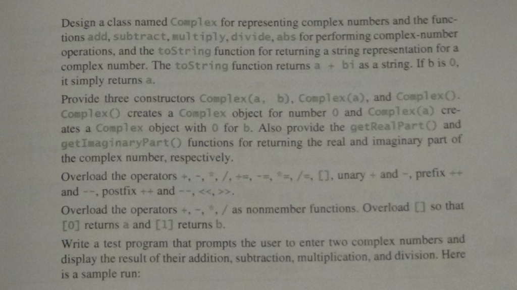 numbers and i is 1. The numbers a and b are known