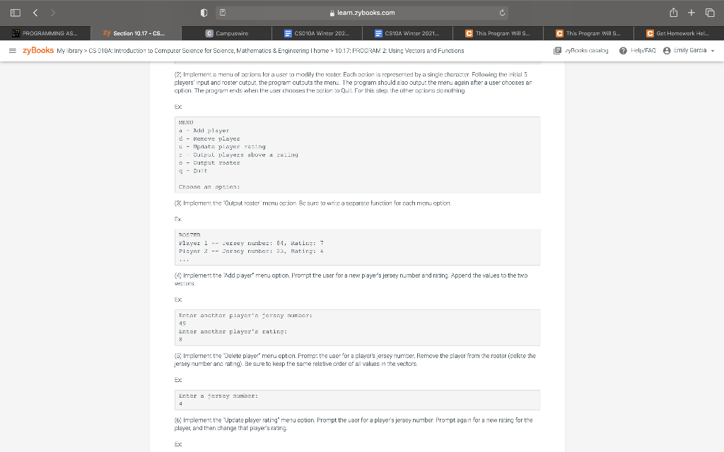CS... C Campuswire CS010A Winter 202 CS10A Winter 2021. C This Program