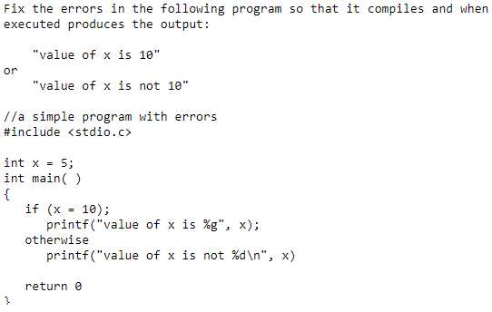 PLEASE FIX THE ERRORS. THANK YOU Fix the errors in the following