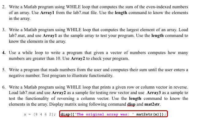 PLEASE WRITE A PROGRAM CODE TO HELP ME ANSWER ONLY QUESTION 6.