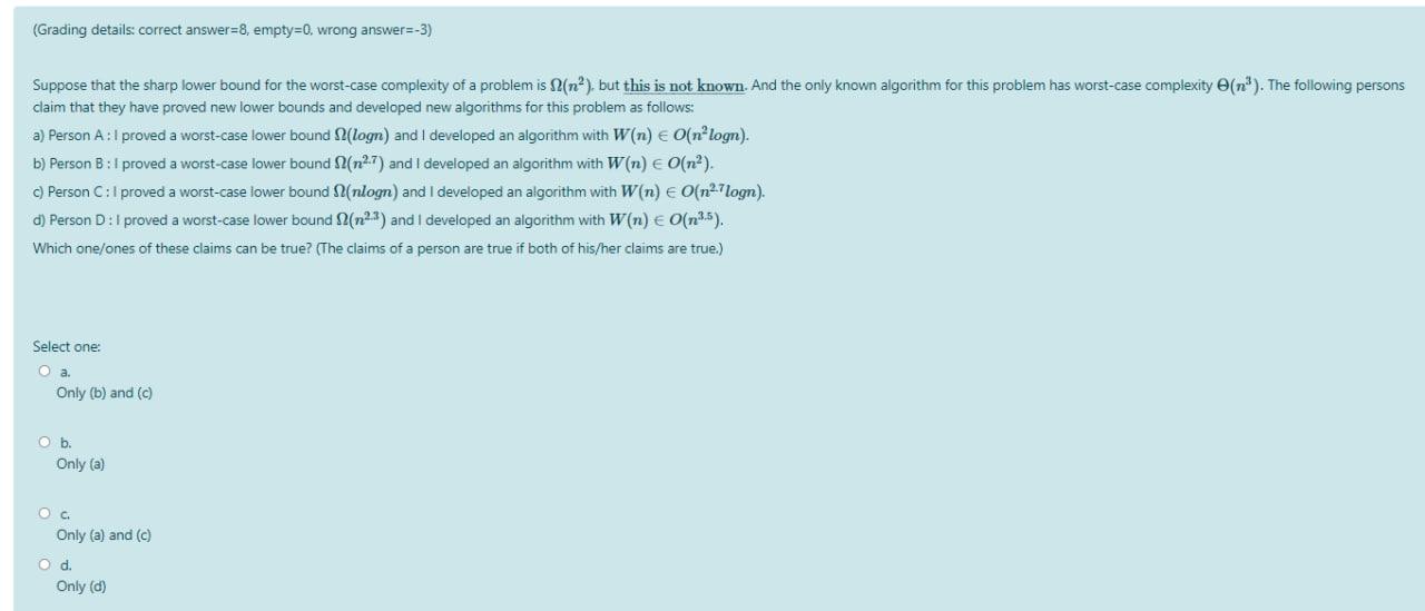 (Grading details: correct answer=8, empty=0, wrong answer=-3) Suppose that the sharp