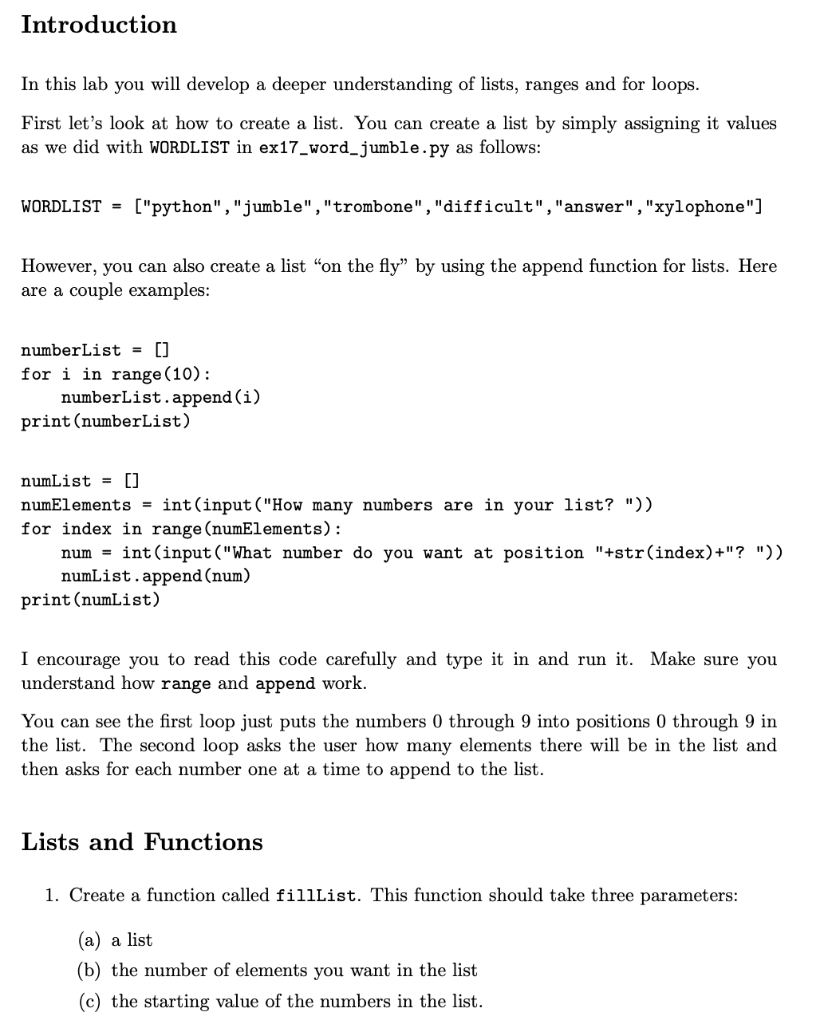  Introduction In this lab you will develop a deeper understanding of