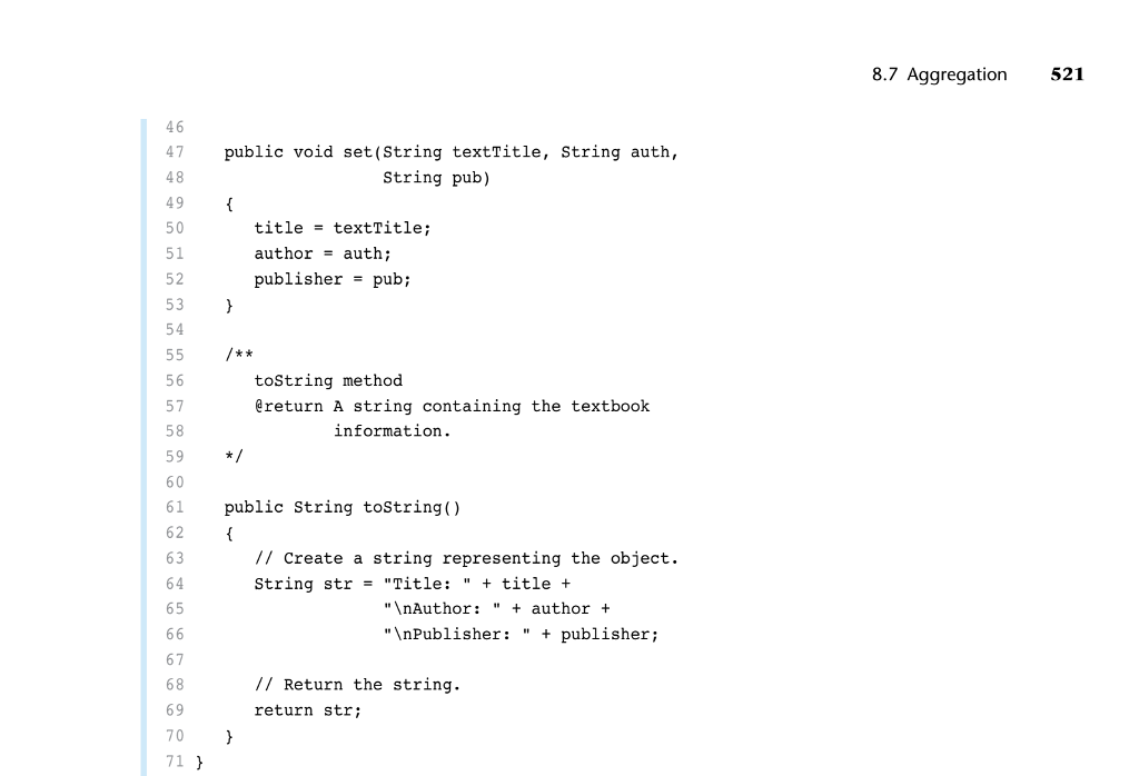 say vehicle. Have Aggregated UML as well for all 3 classes. Need