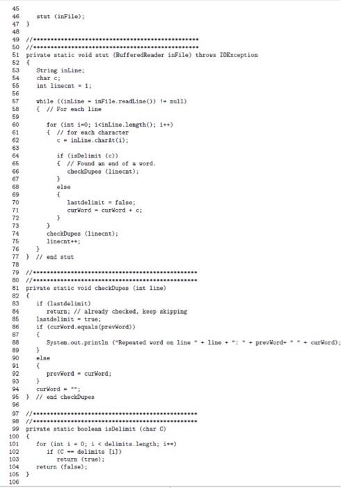 I Jeff Offutt - June 1989, Java version 2003 3 I/ stutter