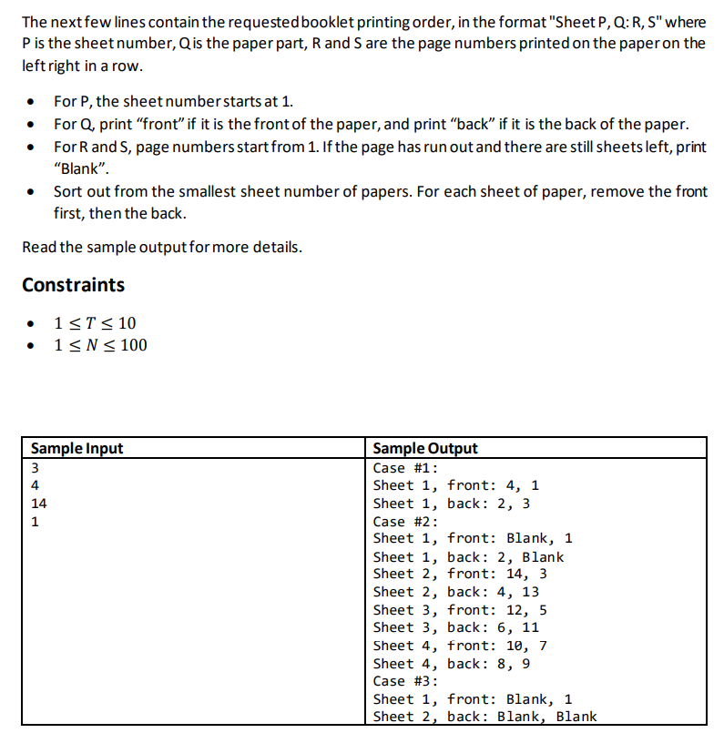 on until the last page. However, when printing booklets (folding books), the