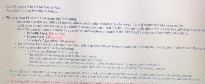  Read Chapter 9 in the McAllister text - Study the Course