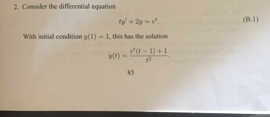 Problem 2 "Differential Equations with Matlab" Second Edition by Hunt Find A,