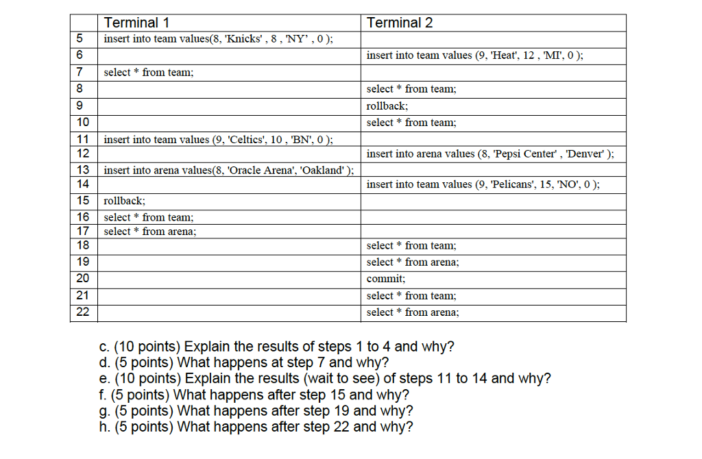 Oracle server and access the database using sqlplus in each of the