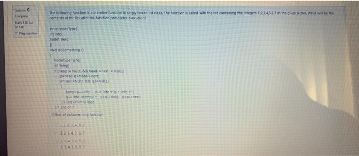  Denon 6 Corpine 100 The following functions a member function in