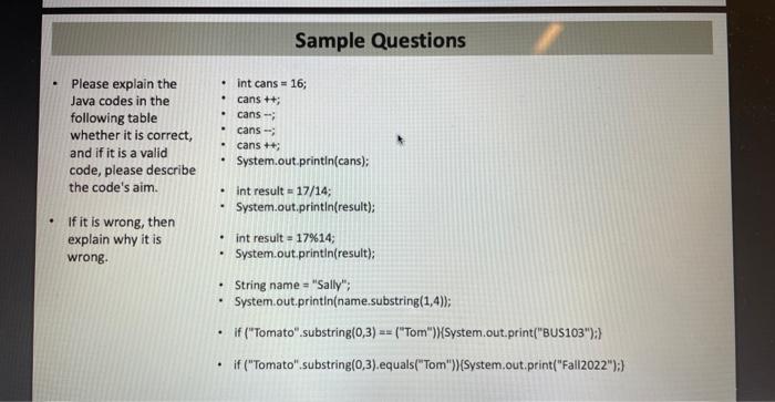  please solve it a correct answer explnation plzz Sample Questions -