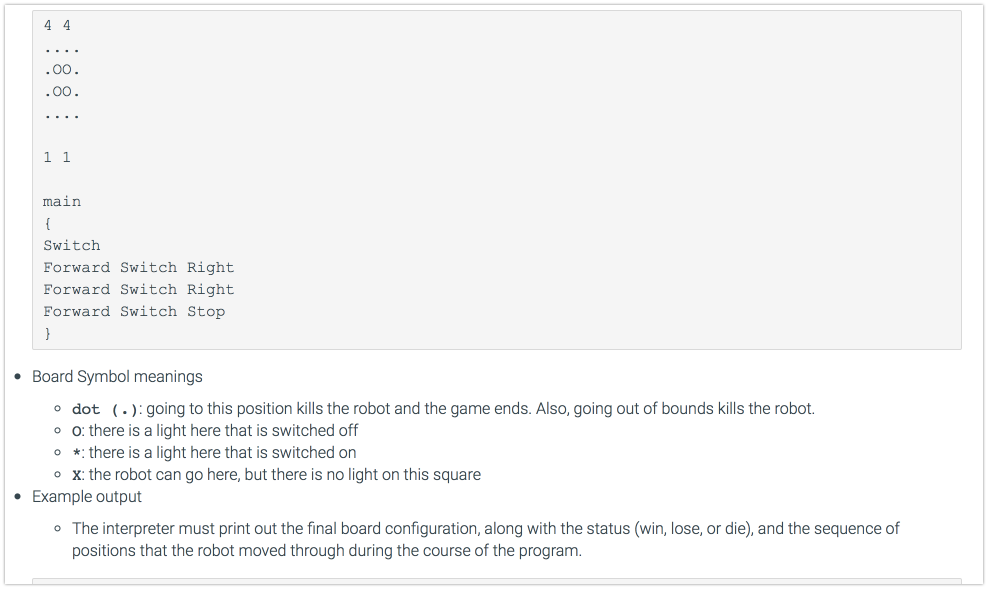 teaches programming concepts. In the game, players write programs in a simple