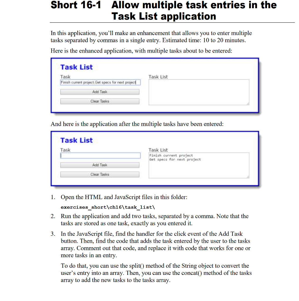  HTML file: Ch09 Task Manager Task Manager Task List Task CSS: