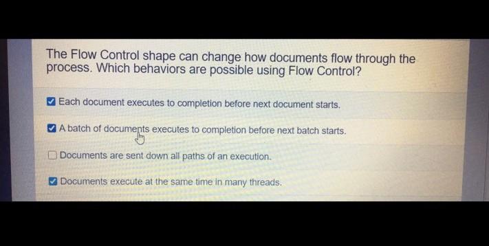  The Flow Control shape can change how documents flow through the