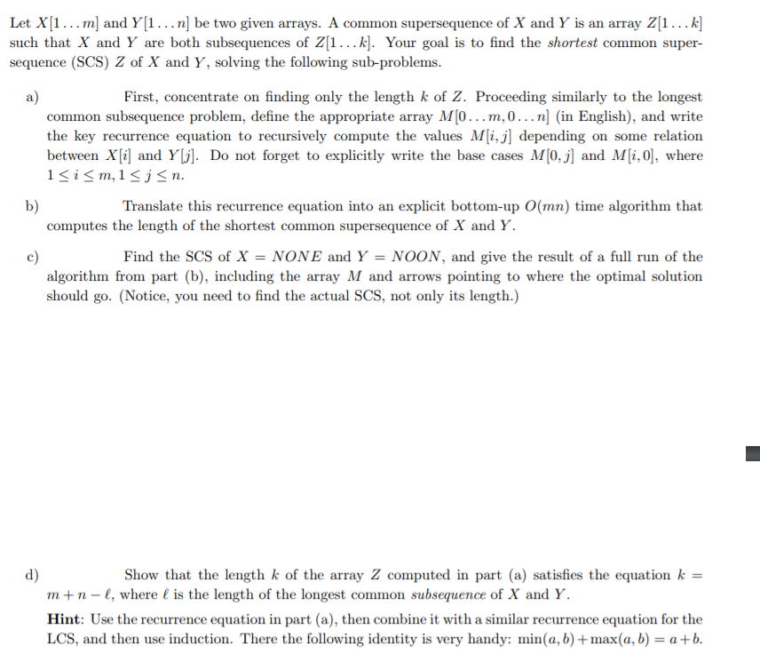 Please do in pseudocode. Let X [1 . . . m] and