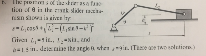  Using excel solve using bisection and newton-Raphson method The position s