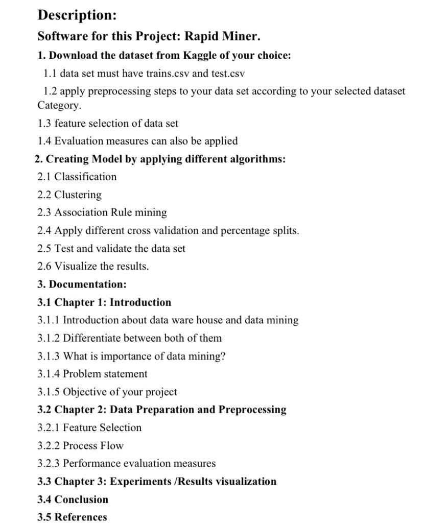 Perform given points using picture create a dataset from kaggle and do