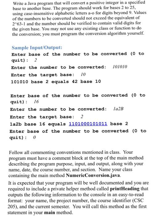  Write a Java program that will convert a positive integer in