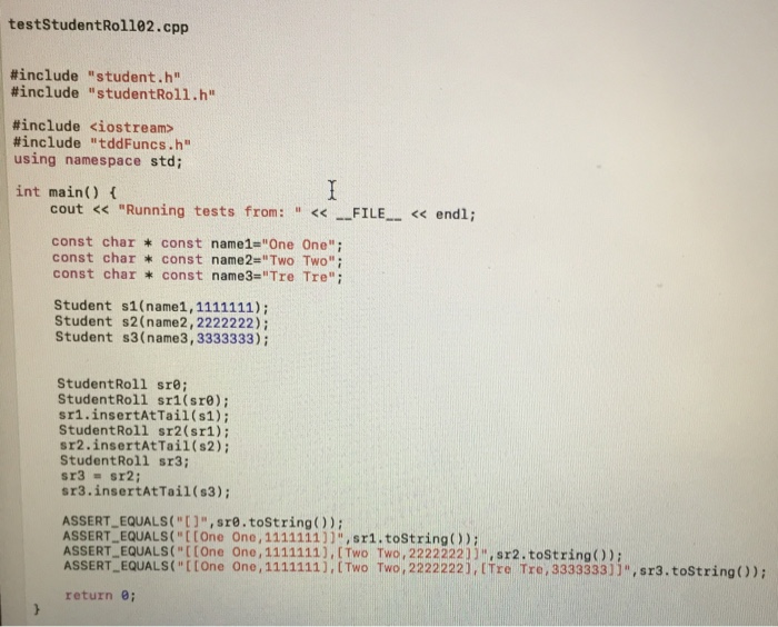 functions in the cpp file, goal is to make all of the
