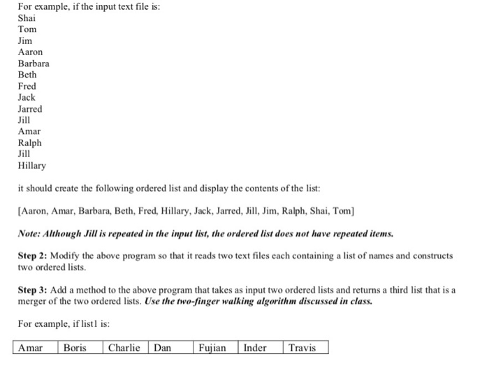 algorithm for ordered lists. Thezip vide you has the Ordered L a