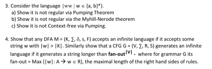  Consider the language {ww | w element {a, b}*}. Show it