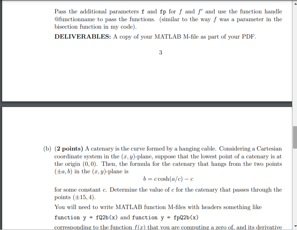 to create a function in MATLAB for approximating a root of a