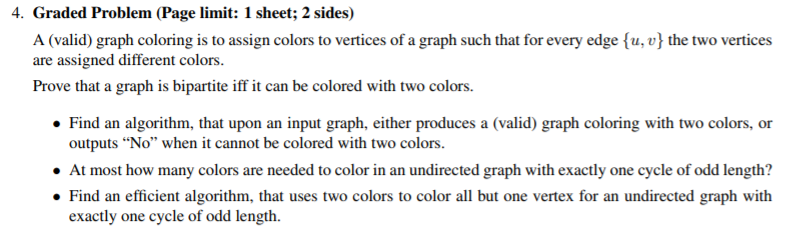  4. Graded Problem (Page limit: 1 sheet; 2 sides) A (valid)