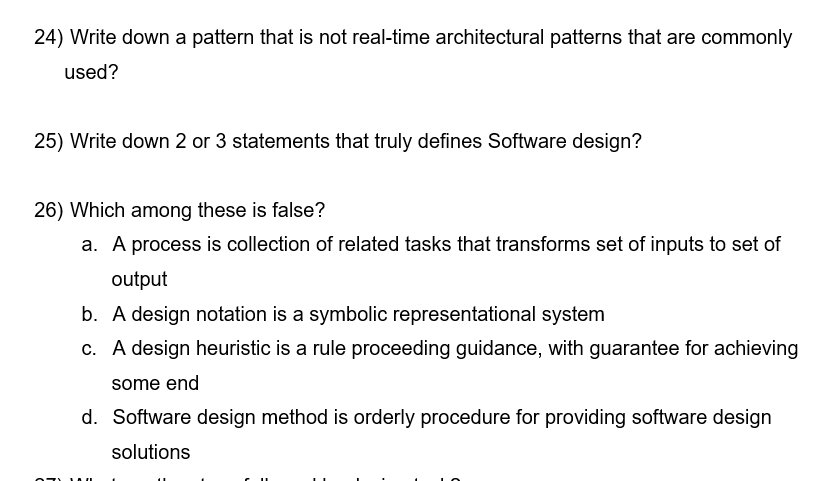 24) Write down a pattern that is not real-time architectural patterns