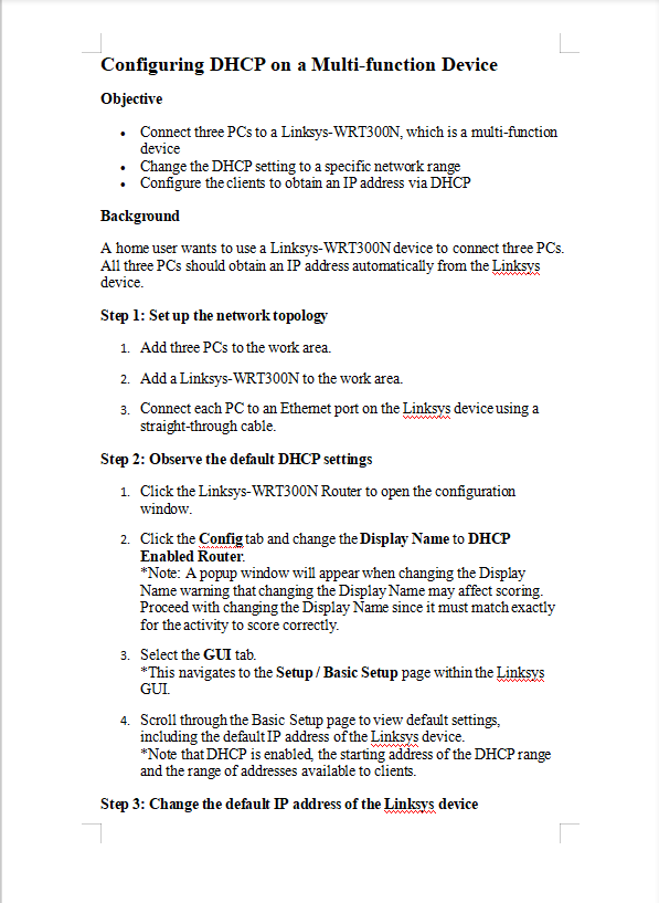  Using the Cisco Packet Tracer please help me with my homework