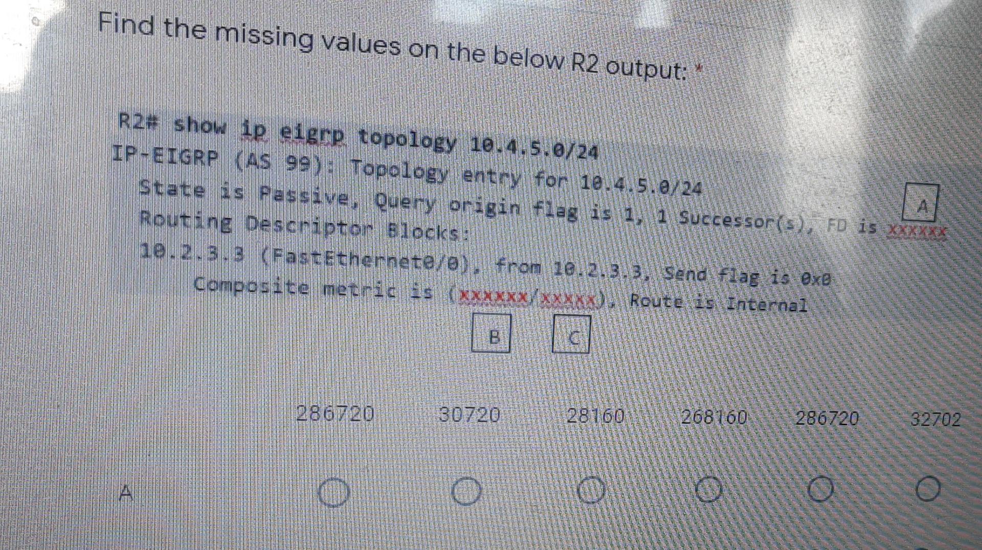  Find the missing values on the below R2 output: * R2#