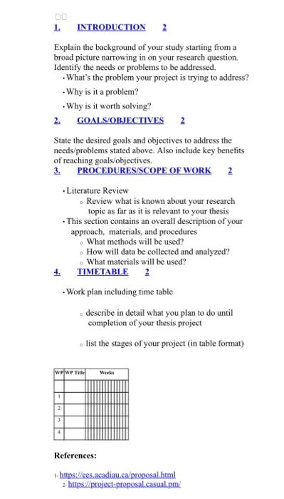 Create any application thesis proposal by following this instruction Explain the background