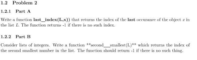  in python 3 please 1.2 Problem 2 1.2.1 Part A Write