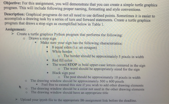  Objective: For this assignment, you will demonstrate that you can create