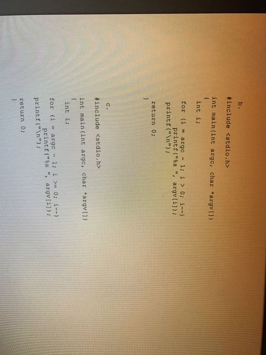echoes its command-line argument in reverse order? Running the program by type