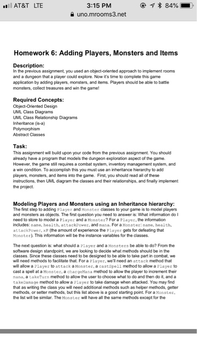  Help with Java, text-based adventure game AT&T LTE 3:15 PM a