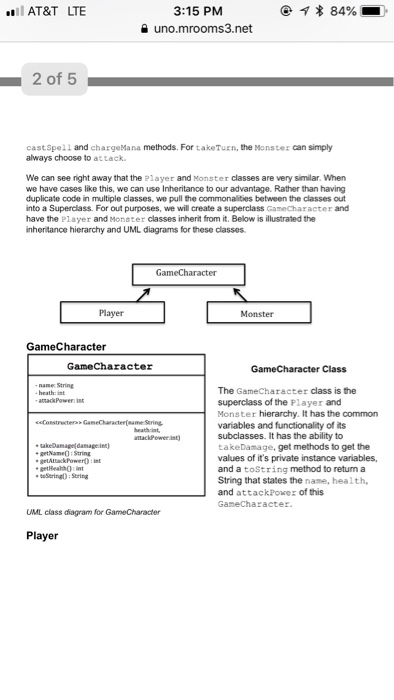 uno.mrooms3.net Homework 6: Adding Players, Monsters and Items Description: In the previous