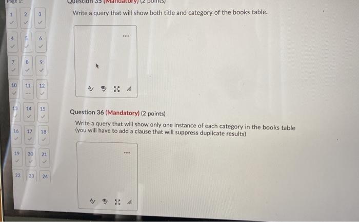  Page 1 1 2 3 Write a query that will show