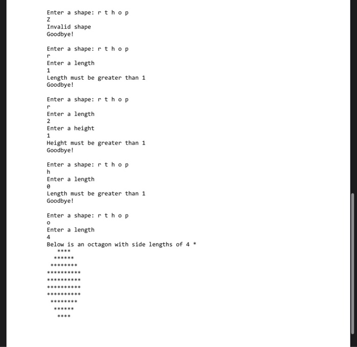 in this document must be followed in order for full credit to