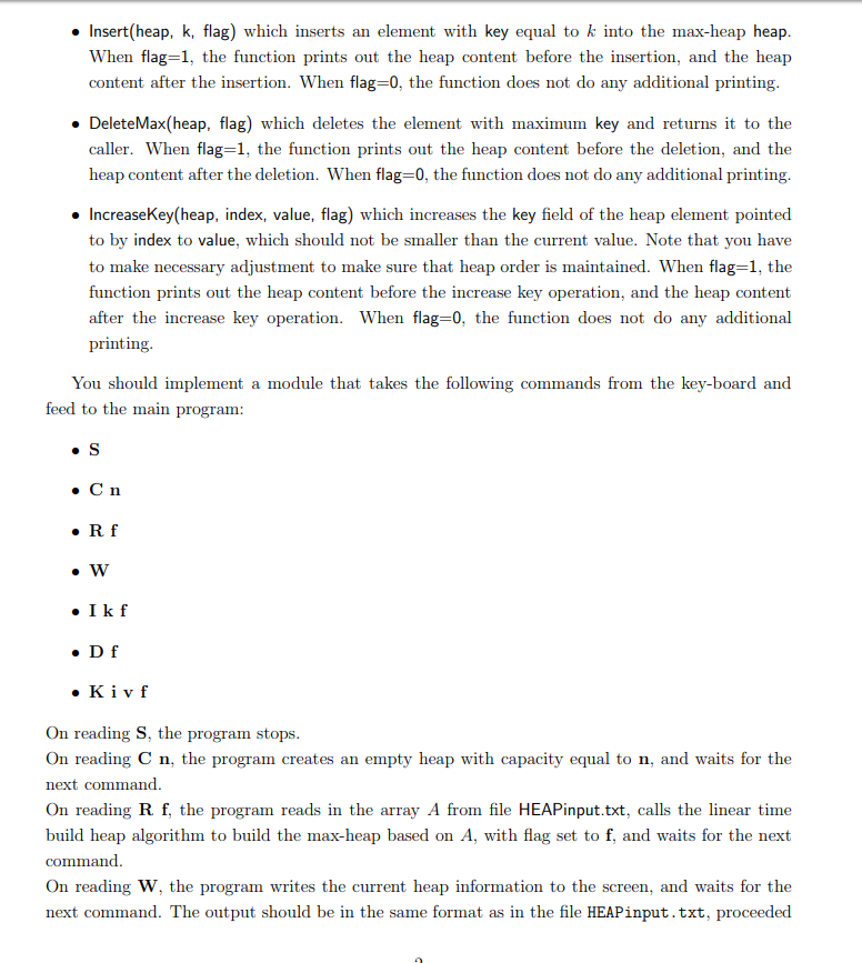 Design Posted: Tuesday, 09/25/2018, Due: Tuesday, 10/16/2018 This is a programming project,