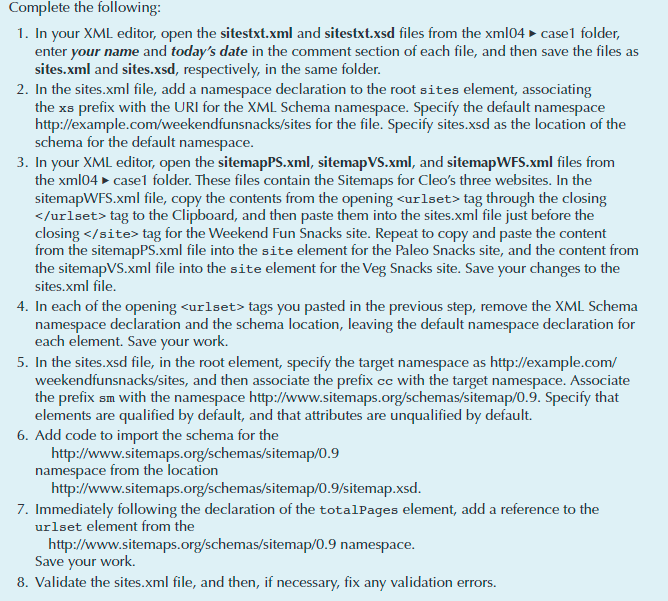  help me do this XML coding for me. Complete the following