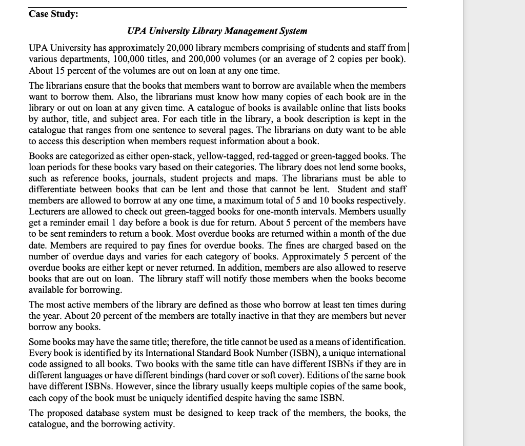 b) Business Rules & Normalization Generate a list of business rules Provide